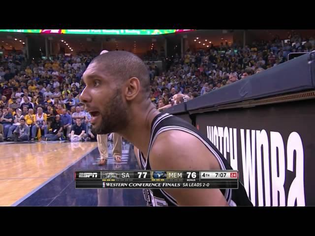 Tim Duncan: "Let's go Whi-Whi!" - Spurs @ Grizzlies, Game 3