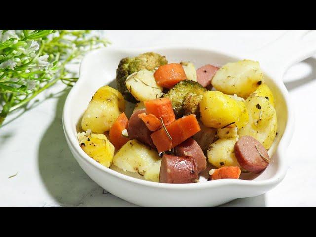 Roasted garlic veggies with Sausage | EASY DINNER RECIPES