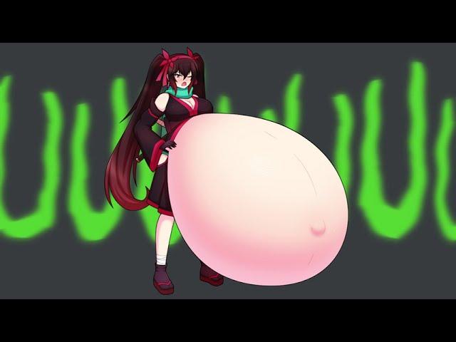Vore and burp animation