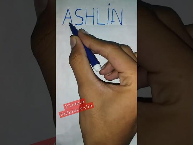 Ashlin name logo design #logodesign#logo#name#ashlin#viral