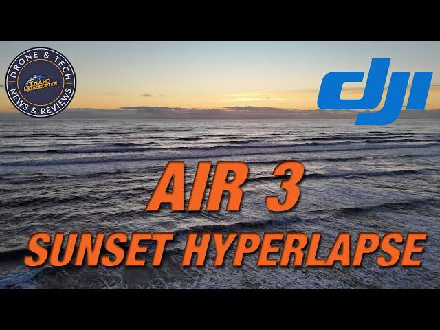 DJI Air 3 Course Lock Sunset HyperLapse at the Beach