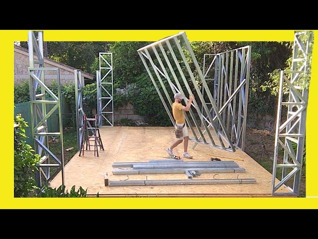  How to FRAME Walls   Steel Framing / TINY HOUSE 7 X 4,80  Drywall