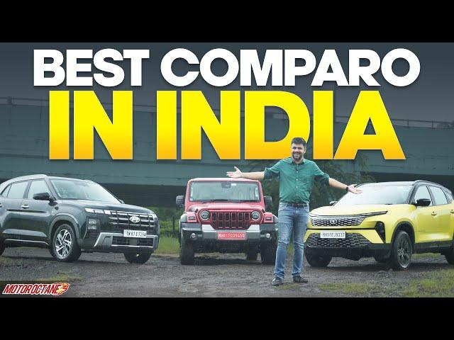 Mahindra Thar Roxx vs Hyundai Creta vs Tata Harrier - Best 25 lakh SUV