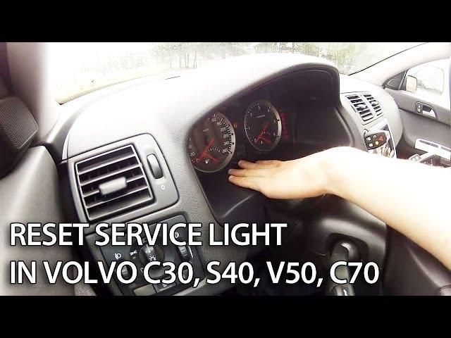 How to reset SRI service reminder indicator in Volvo V50 S40 C30 C70 S60 S80 V70 (SRL maintenance)