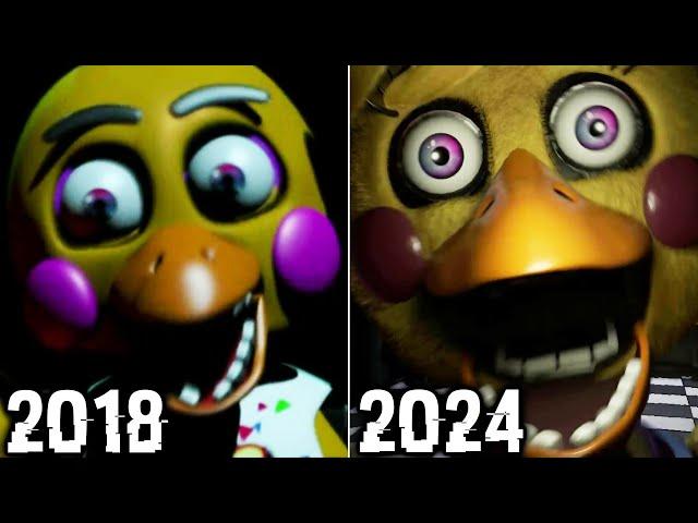 FNAPF 2018 vs. 2024 Jumpscares (Playtime Freddy)