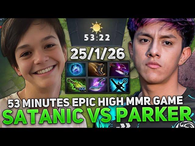 53 MINUTES EPIC HIGH MMR GAME! SATANIC on LINA vs PARKER in THIS GAME!