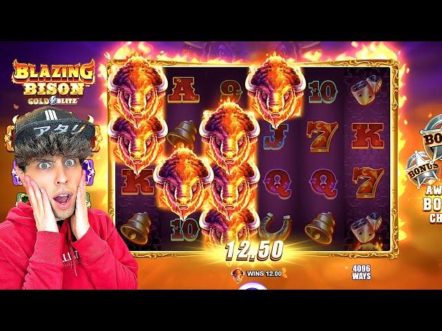 $100 Challenge Playing Blackjack & Blazing Bison Slots on Fan Duel