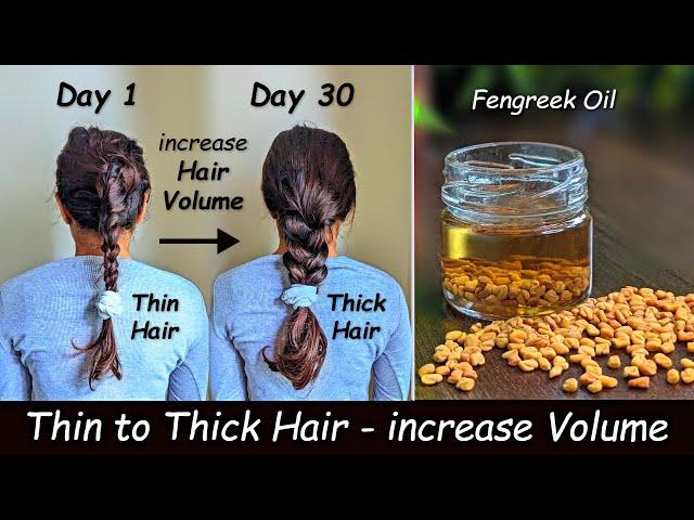 Increase Hair Volume & Turn Thin Hair to Thick Hair - Fenugreek Oil for Hair Growth & Hair Density