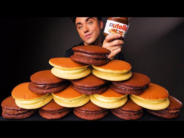 ASMR Nutella Chocolate Milk Burgers | Mukbang Eating Sounds