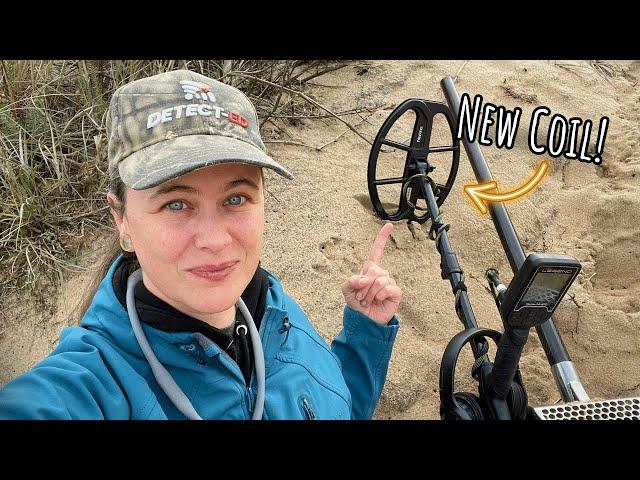 Metal Detecting an Eroded Beach with the UPGRADED Nokta Legend! (LG30 Coil Review)