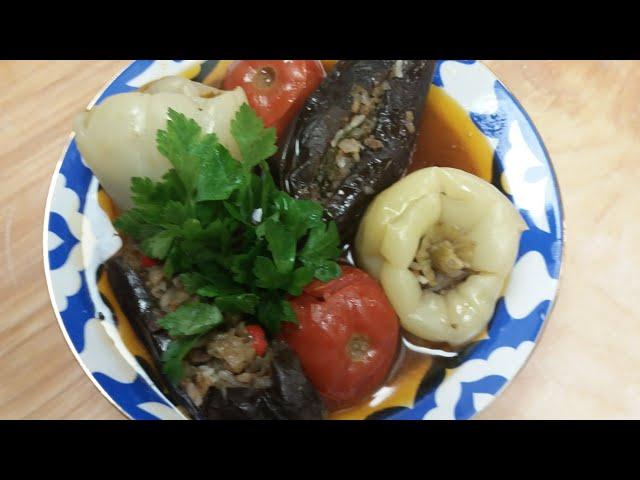 Svetofor/Kiymali sabzavotlar/ Готовим фкусные фаршированные овощей "Светофор".