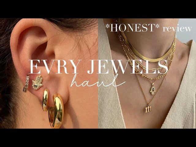 EVRY JEWELS *HONEST* REVIEW + HAUL  | Over $500 worth of trendy & affordable jewelry