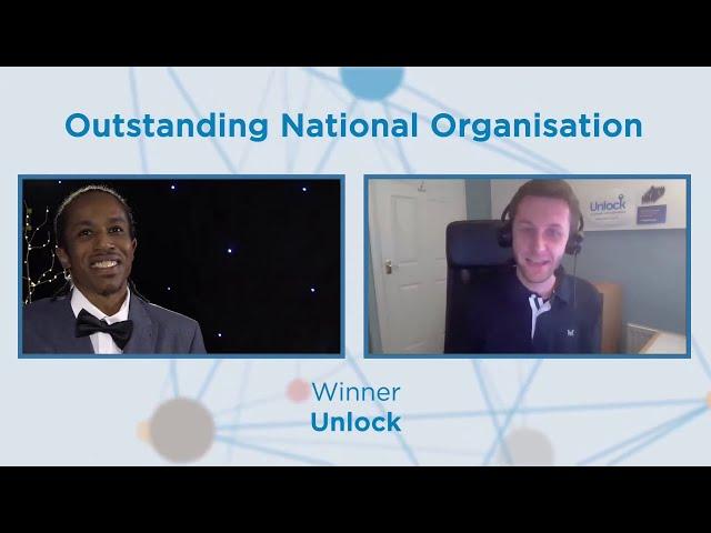 Unlock wins 'outstanding national organisation' at the CJA Awards 2020