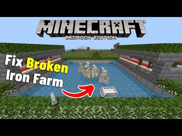 How to FIX Your Broken Iron Farm in Minecraft Bedrock 1.20
