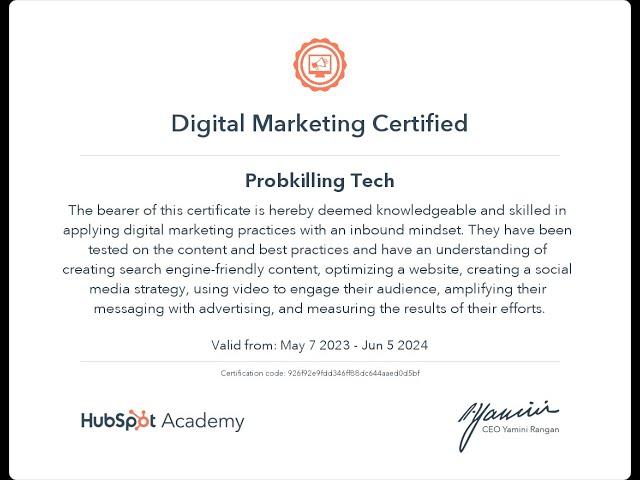 HubSpot Digital Marketing Certification  Answers|Digital Marketing Exam|Free Marketing Course