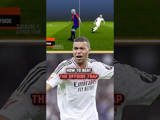 How To Beat The Offside Trap With One Simple Trick #footballshorts #mbappe  #realmadrid