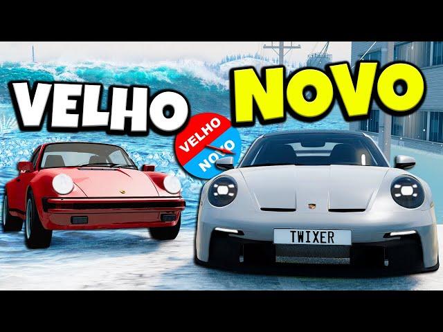 NOVOS x VELHOS CONTRA TSUNAMI CONGELADO no BeamNG.drive Multiplayer!