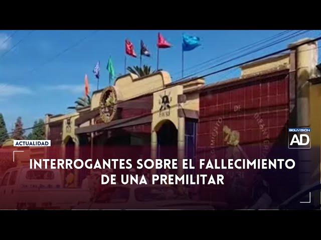 Interrogantes sobre el fallecimiento de una premilitar