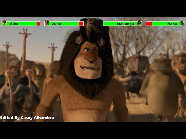 Madagascar: Escape 2 Africa (2008) Final Battle with healthbars