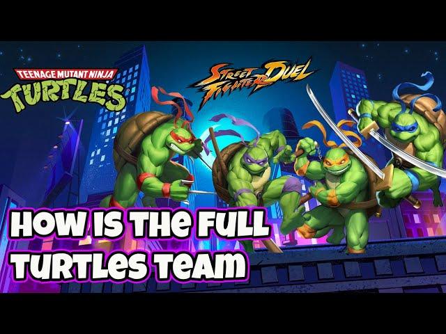 FULL TNMT SQUAD  How do all the turtles perform on the same team Street Fighter Duel