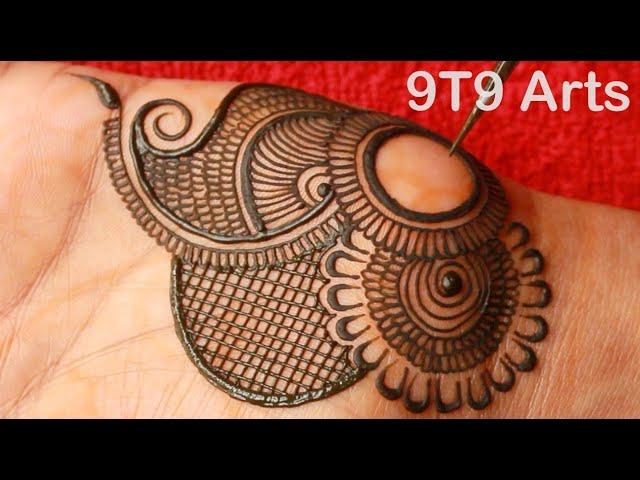 Very beautiful stylish front hand mehndi design | easy mehndi design | mehndi ka design | mehndi.