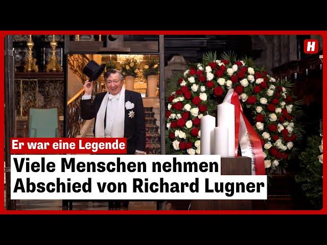 Menschen in Trauer - Abschied des Baulöwen Richard Lugner