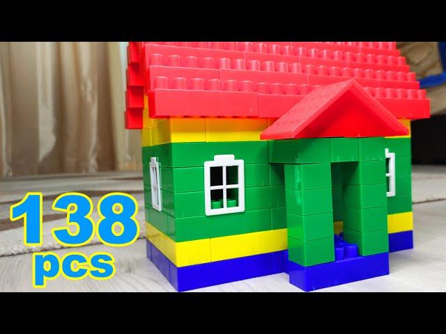 Ты так не сможешь! Дом из конструктора -138 деталей. #brickbuilder #toys #coloredbricks