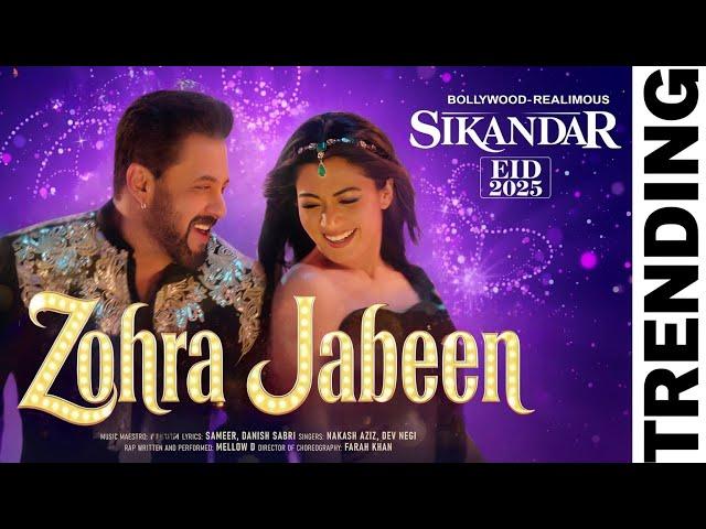 Salman Khan : Zohra Jabeen (official video)  Sikandar | Rashmika | Sajid | P-Rex