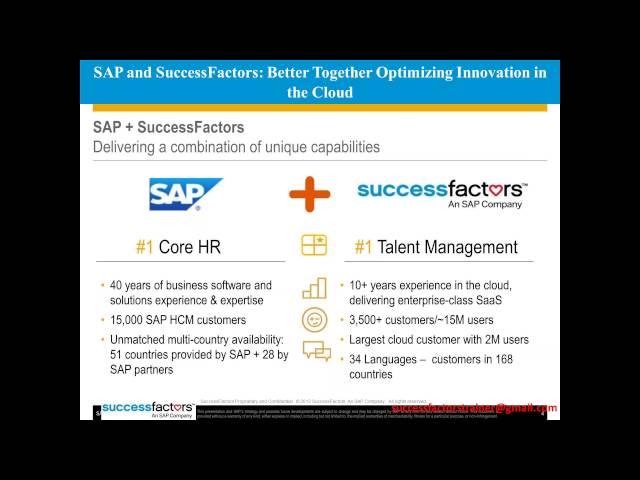 SAP SUccessfactors Online Training