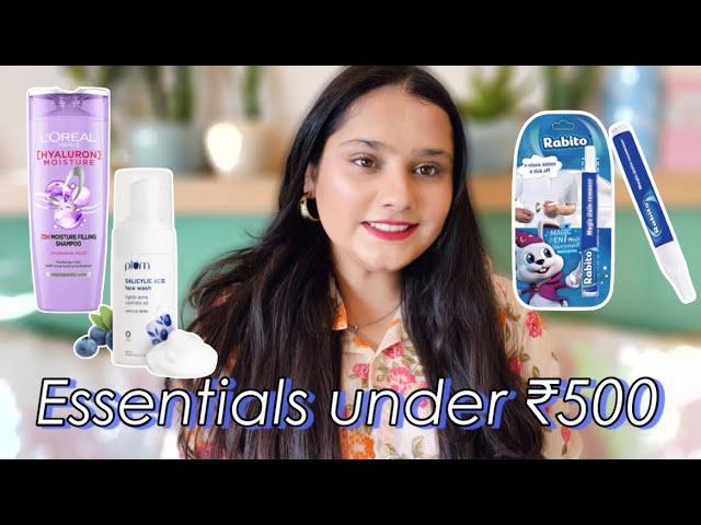 Everyday essentials haul under ₹500