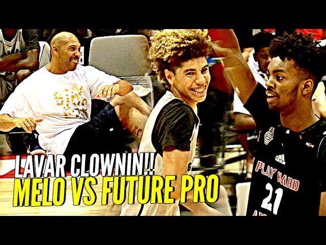 LaMelo Ball TRIPLE DOUBLE vs Future NBA Pro Jordan Brown! LaVar CLOWNIN! BBB vs TOUGH Adidas Comp!