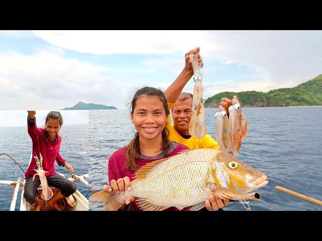 GRABE! AKO NA ANG HINILA NG ISDA ANG LAKI || FISH AND SQUID ADVENTURE