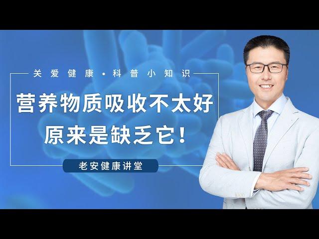 营养物质吸收不好，原来是缺乏它｜【老安谈健康】