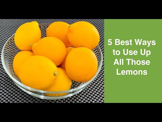 What to do with Lemons?   5 Best Ways to Use Up All Those Lemons