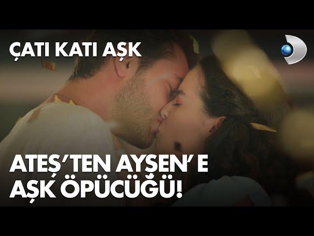 Ateş'ten Ayşen'e aşk öpücüğü! - Çatı Katı Aşk 6. Bölüm