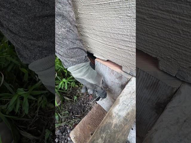3/16” hole, wire and a 16d nail on this one #concrete #construction #contractor