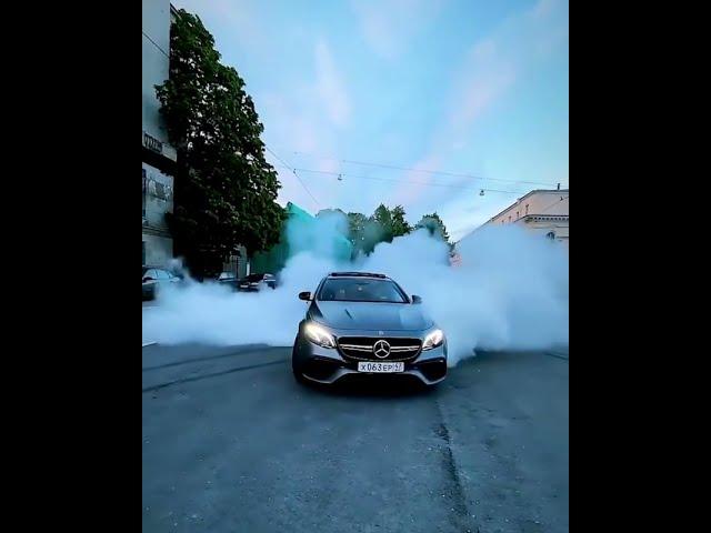 Mercedes AMG Burning Tires With Smokey Burnout #shorts #mercedes #supercar #carslover #luxurycar