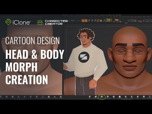 Fast Cartoon Design #1 - Head & Body Morph Creation in Character Creator 3 - by Luis Duarte