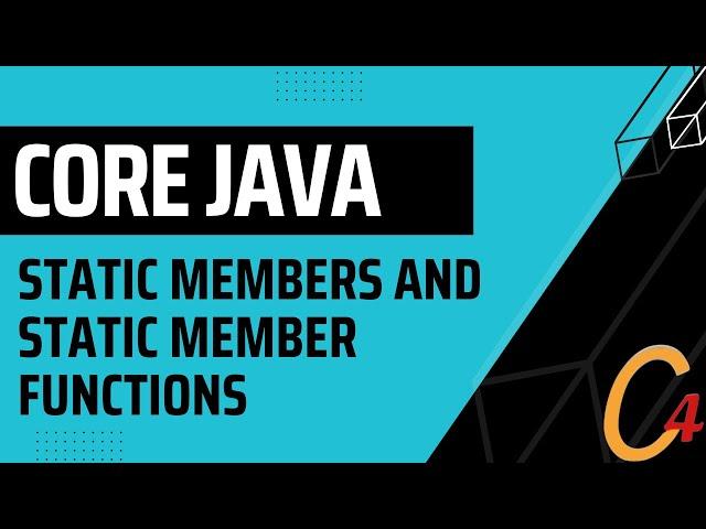 005 STATIC MEMBERS AND STATIC MEMBER FUNCTIONS