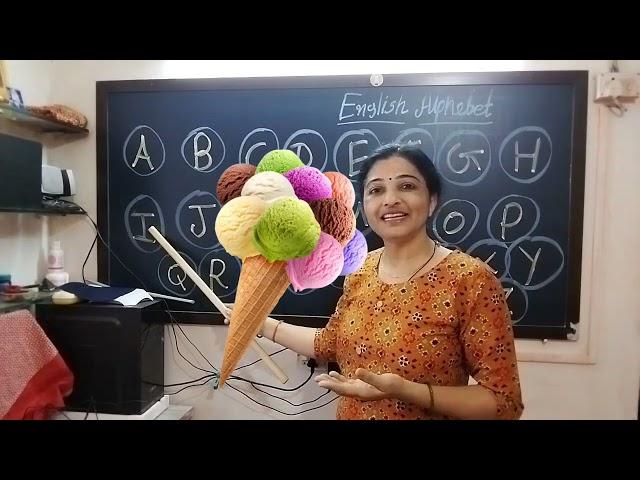 I for Ice cream   | How to speak english Alfabets | kids ABCD | Capital letters with pictures