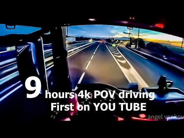 POV truck Driving MAN TGX 470      9  hours from lunel to Strasbourg FRANCE     first on YOU TUBE