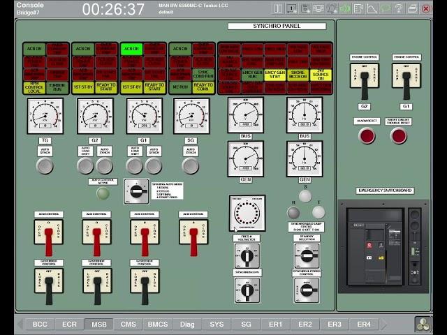 TechSim ERS 5000 LCC - Sincronizare DG manual, automat