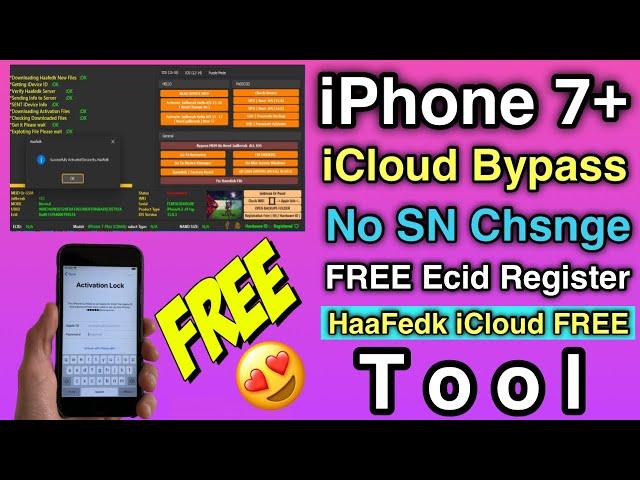 FREE iPhone 7+ iOS 15.8.3  iCloud Bypass By HaaFedk iCloud Free TOOL 2025