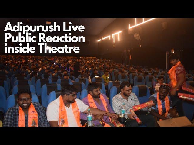 Adipurush Movie Live Public Reaction inside the Theatre | See How public is watching and reacting