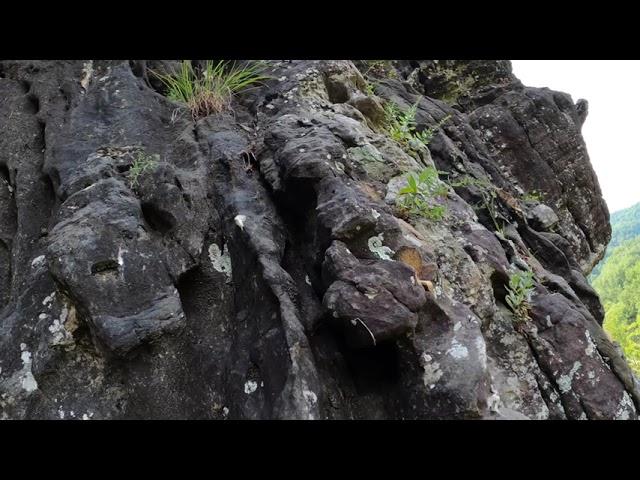 Climbing Multi-pitch on The Buffalo River, AR - Fish Butt (5.9) 2 Pitches