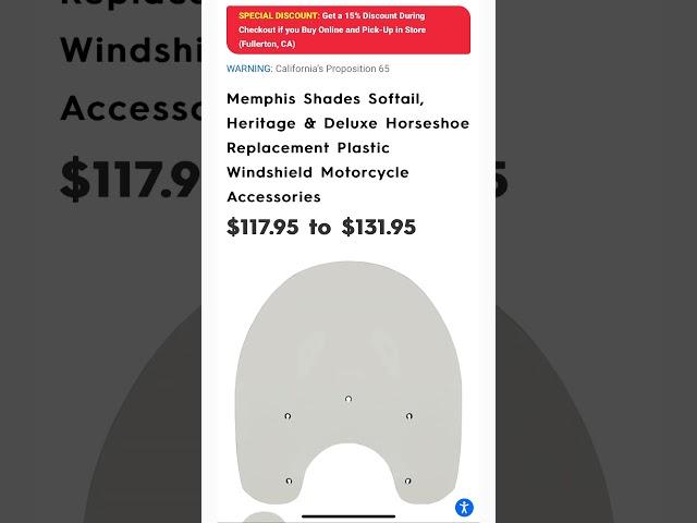 Motorhelmets Store Sale Memphis Shades Softail Replacement Plastic Windshield Motorcycle Accessories