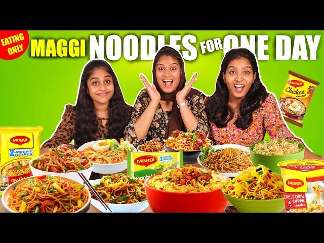 EATING ONLY MAGGI NOODLES FOR 24 HOURS  CHALLENGE  | PULLOTHI