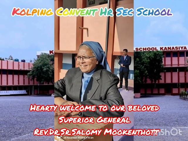 Hearty Welcome of our Beloved Superior General REV. SR. SALOMY