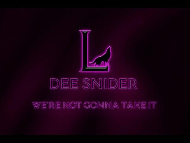 Dee Snider - We're Not Gonna Take It (Metal Ballad Cover)