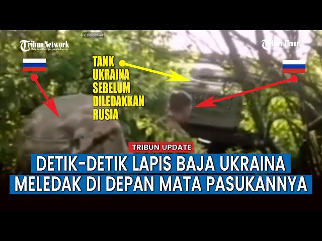 Detik-detik Kendaraan Lapis Baja Ukraina Meledak Dihantam Proyektil Rusia